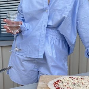 Djerf Avenue Breezy Shorts Blue